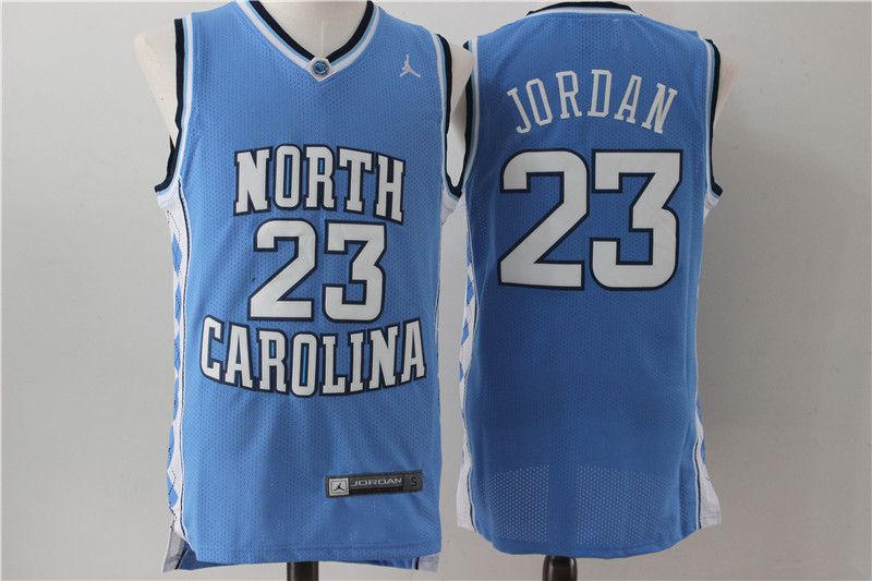 Men Chicago Bulls 23 Jordan North Carolina Blue NBA Jerseys